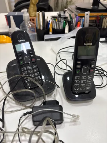 Telefone sem fio Gigaset dois ramais com identificador de chamada