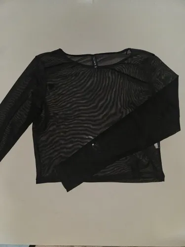 Blusa transparente preta
