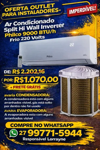 AR CONDICIONADO PHILCO HW 9K 220V F PAC9FC INVERTER- OUTLET