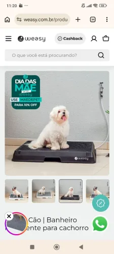 Weasy banheiro inteligente para cachorro com mangueira de 1,5 m