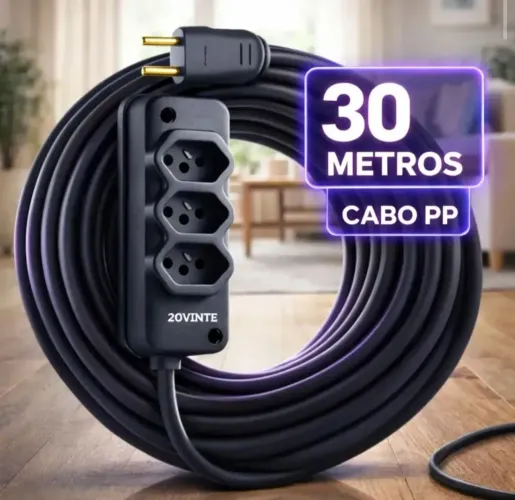 Extensão 30 metros cabo PP 2 5