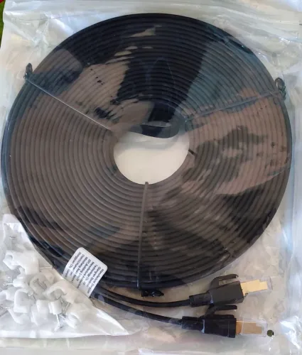 Cabo internet ethernet cat 8 40 gbps 2000 mhz rede Lan 20 metros