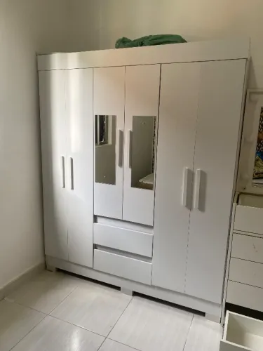 Guarda-roupa ACP Maya em MDP 6 Portas 2 Gavetas Branco