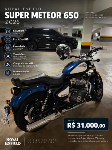 Super meteor 650cc 6500km