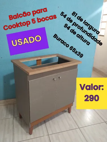 Balcão para Cooktop 5 bocas USADO conservado
