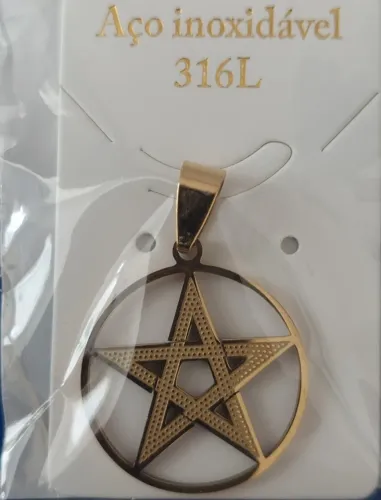 Pingente estrela de 5 pontas, pentagrama - 1 unidade