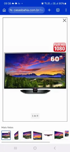 Vendo TV lg 60 polegadas New plasma em 10x sem juros no cartão 