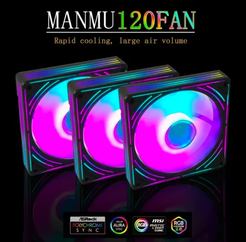 Kit de Fans Manmu SFS-32 ARGB PWM 120mm 3pcs