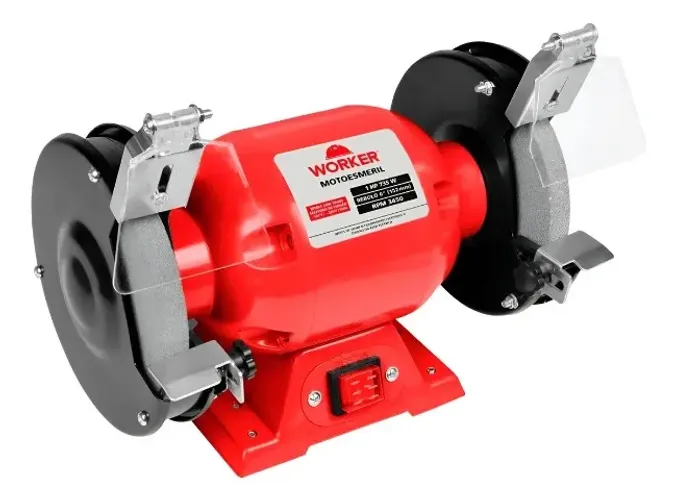 Moto Esmeril Lixadeira De Bancada 6 Pol 735w 1cv Worker
