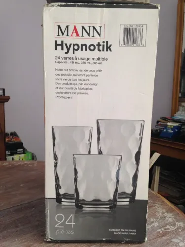 Conjunto 24 Copos Pasabahçe Hypnotik - Novos na Caixa