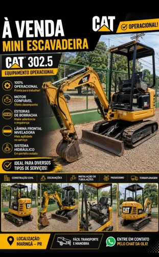 Mini Escavadeira Hidráulica CAT 302.5 