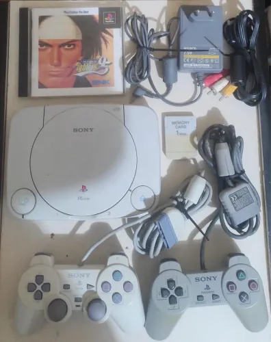 PS1 Desbloqueado com Controle e Acessórios Originais 