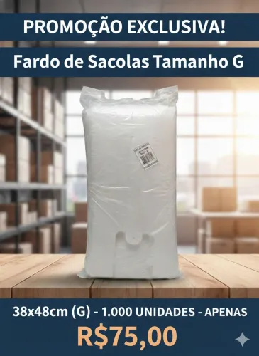 Sacola branca 38x48 G