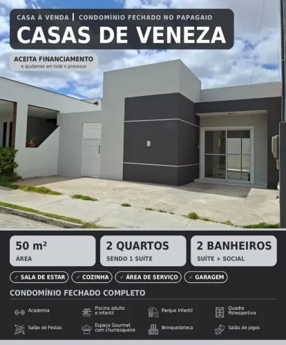 Casa no Condomínio Casas de Veneza - 2 quartos (1 suíte)