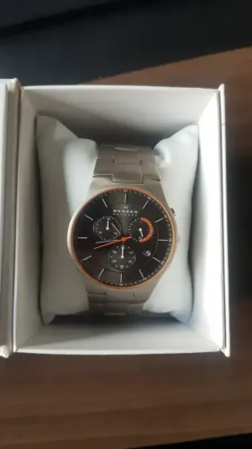 Relógio Skagen Cronógrafo Titânio Skw60761pn