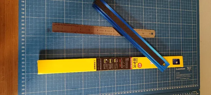 kit Régua De Escala Reta , Liga De Alumínio Azul Antiderrapante , Ferramenta De Desenho Pr