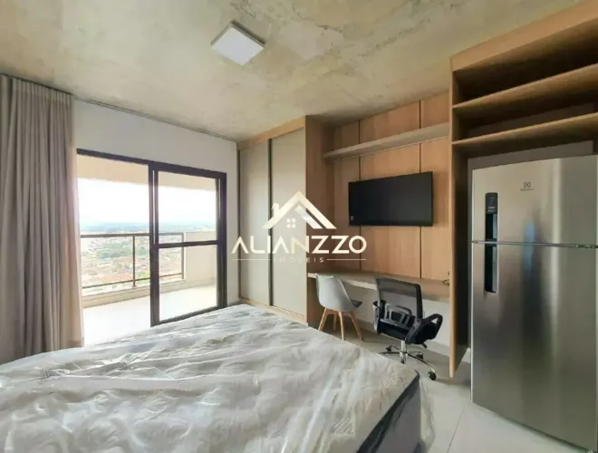 Apartamento Mobiliado com 38m² 1 Quarto na Vila Monte Alegre em Ribeirão Preto/SP. Alianzz