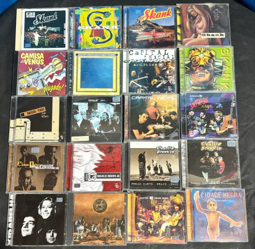 Lote com 20 CDs de Rock e Pop Nacional (+ Metallica) - Raridades em Ótimo Estado!