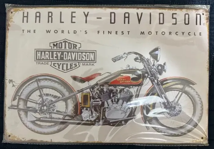 Placa decorativa Moto Harley - Davidson