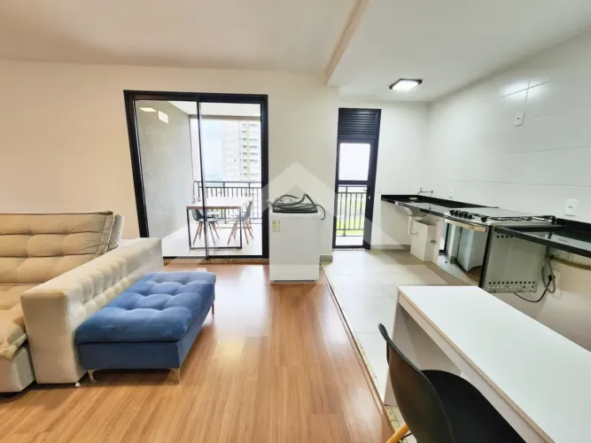 Apartamento semi mobiliado para locação no Edifício Neori, próximo ao Jaú Serve Supermerca