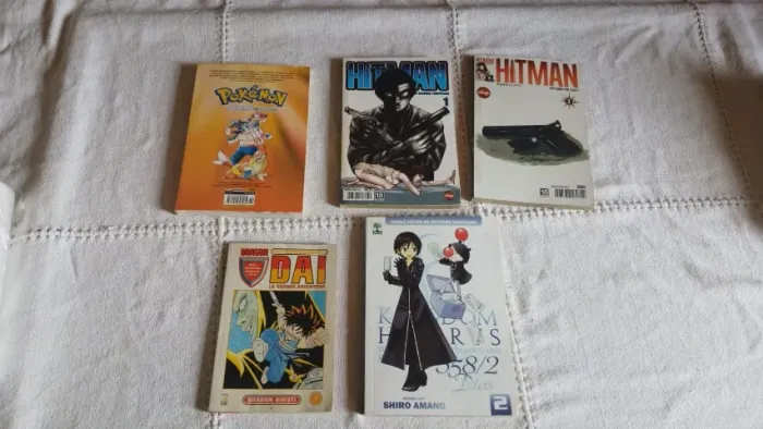 mangás - kit com 5 gibis - raros e colecionáveis - escolher pelas fotos