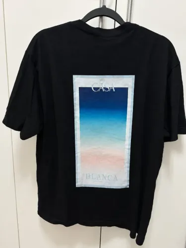 Camiseta Casa Blanca preta estampada tamanho P