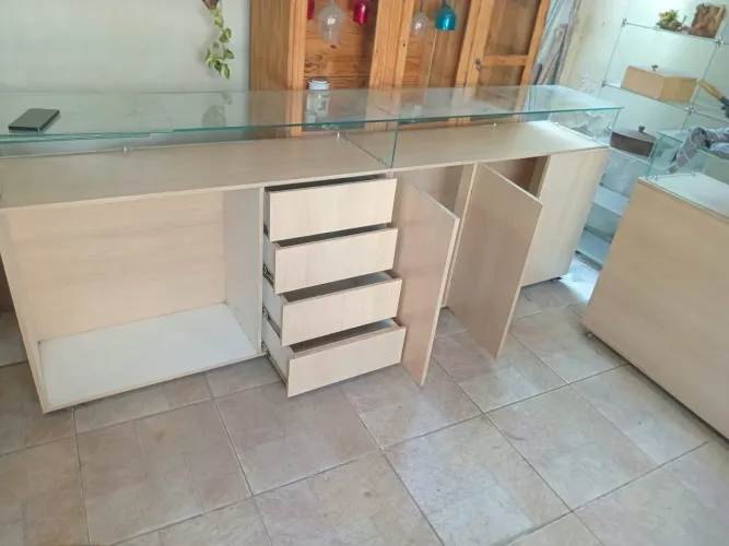 Balcão 2,5x50x40 com rodas (kit com 2 unidades)