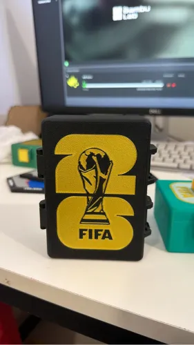 Caixinha organizadora de figurinhas copa do mundo