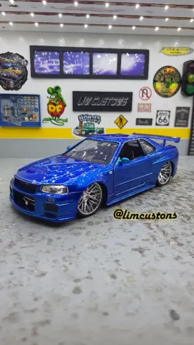Jada toys 1:24 - Skyline GTR R34 Velozes e Furiosos 