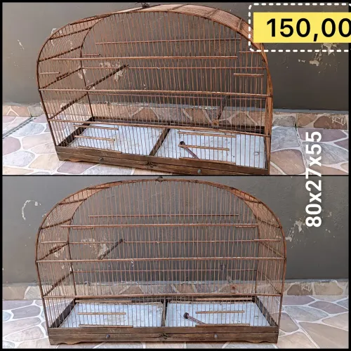 Gaiolas para aves e decoração 