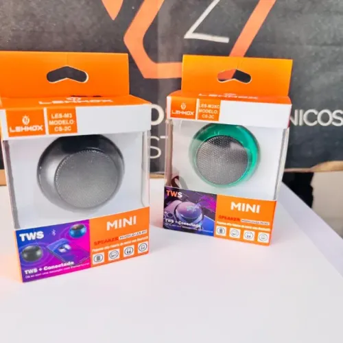 Caixa de Som Bluetooth Bluetooth Lehmox LES-M3XC em azul metálico