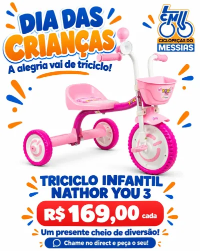 TRICICLO NATHOR INFANTIL FEMININO