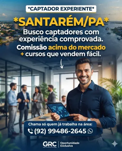 CAPTADOR COM EXPERIÊNCIA