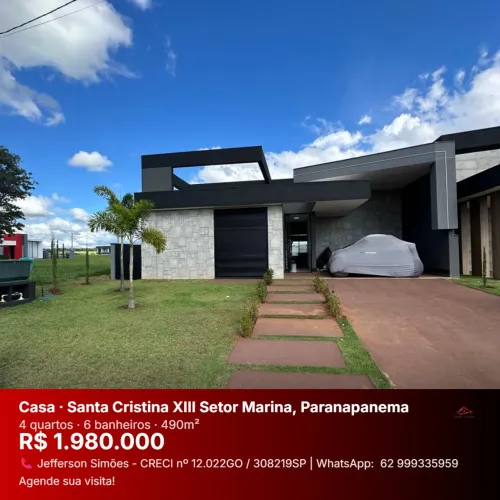 Casa à Venda - Condomínio Riviera de Santa Cristina XIII | Paranapanema - SP