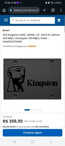 Ssd Kingston 240gb 