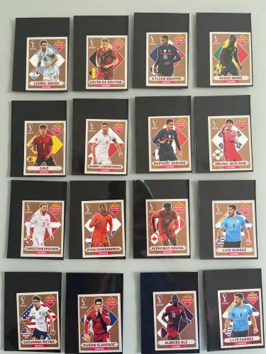Figurinhas Extra Legend Bronze - Messi, Mbappe, De Bruyne, Son, Mané etc.