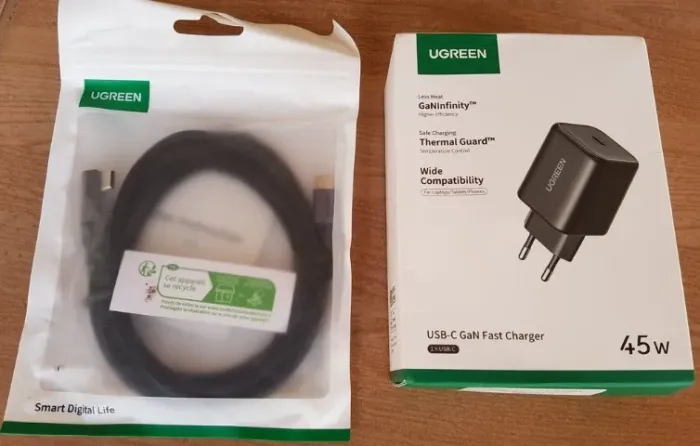 Carregador iPhone Apple Samsung Motorola Notebook Macbook iPad Tablet - Ugreen 45W GaN