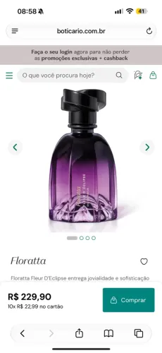 Perfume floratta Fleur d?Éclipse lacrado