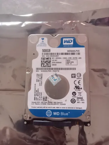 HD NOTEBOOK WD BLUE 500GB NOVO