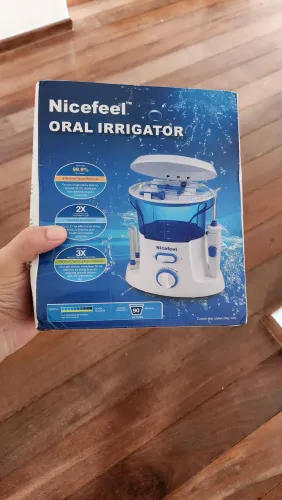 Irrigador bucal dente limpeza remove sujeira jato água 