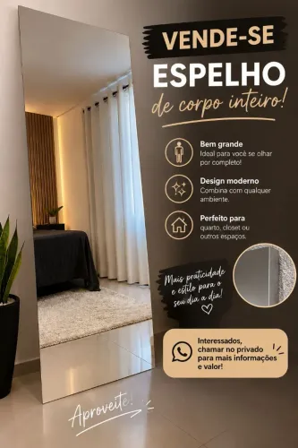 Espelho grande corpo inteiro 