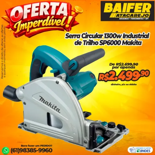 Serra Circular 1300w Industrial de Trilho SP6000 Makita