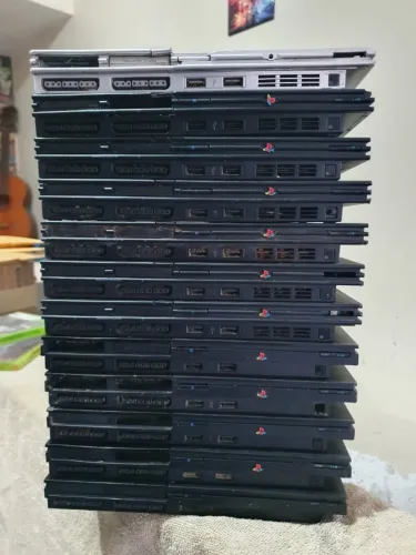 Lote 12 Ps2 Slim Com Defeito E No Estado Leia O Anuncio 