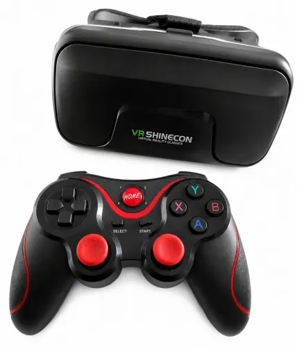 Óculos De Realidade Virtual VR SHINECON 3D com FONE E CONTROLE