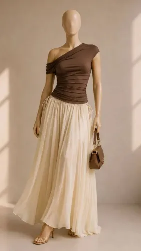 Saia Fluida em Chiffon - Última peça 