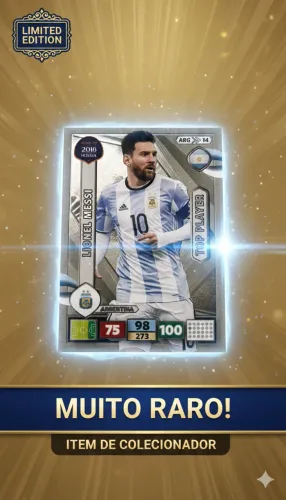 Card Raro Messi Top Player Adrenalyn XL - Copa 2018 (Impecável)