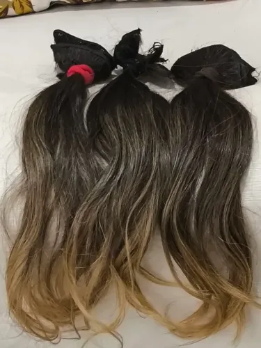Cabelo humano brasileiro morena iluminada