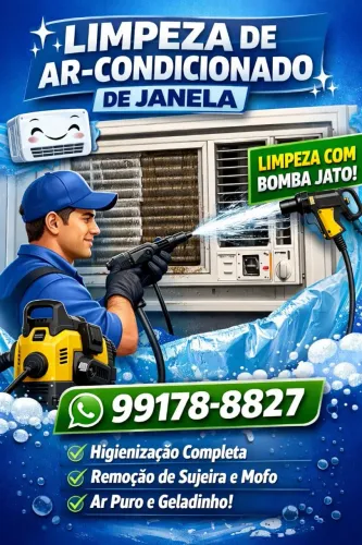 Lavagem para ar-condicionado de janela 