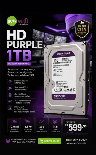 HD 1TB Purple ( novo lacrado )