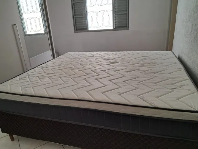 Cama Box Casal Imperatore Suede - Conjunto Completo
